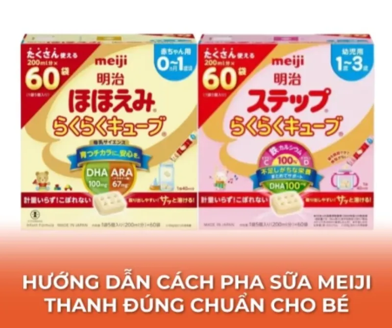 Lưu ý khi pha sữa Meiji thanh 0-1