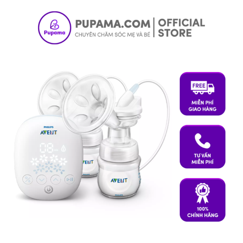 Máy hút sữa Avent hoa tuyết an toàn cho mẹ và bé với chất liệu không chứa BPA