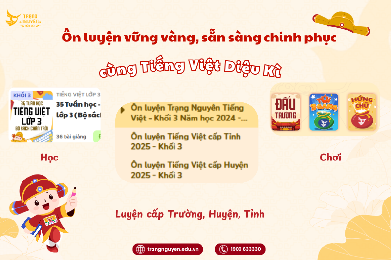 Mẹo ôn thi Trang Nguyên tiếng Việt hiệu quả giúp bé tự tin đạt điểm cao