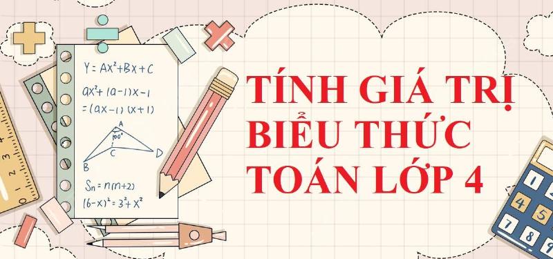 Hình ảnh hướng dẫn tính giá trị biểu thức có chứa dấu ngoặc đơn theo từng bước.