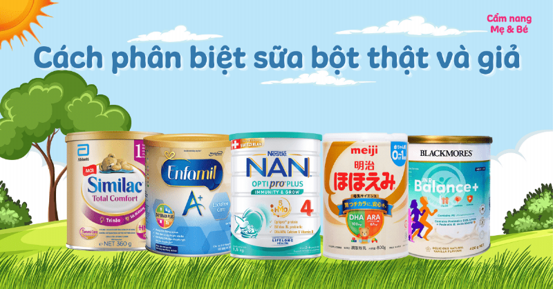 Hình ảnh so sánh bao bì sữa non Ildong số 2 thật và giả để phân biệt