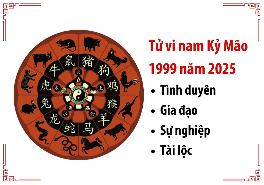 Dự báo tử vi nam Kỷ Mão 1999 trong năm 2025: Tình duyên, sự nghiệp, tài lộc