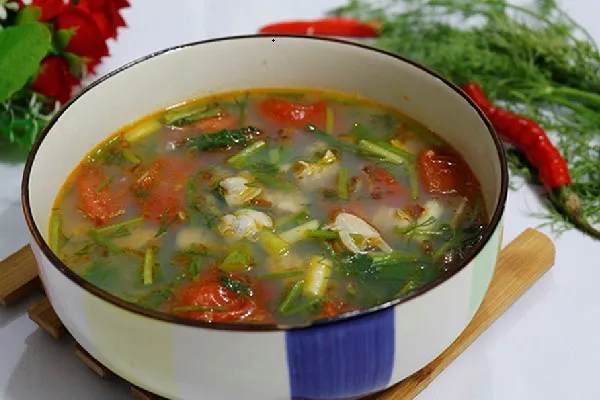 cách nấu canh ngao chua dọc mùng thanh mát