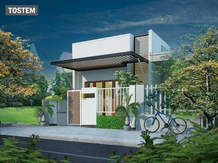 Mẫu nhà mái bằng phù hợp cho gia đình sống ở thành phố