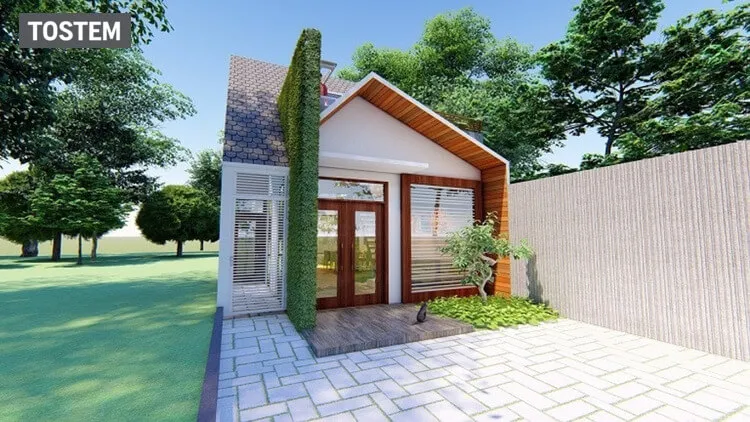 Nhà cấp 4 mái lệch với thiết kế độc đáo, nổi bật