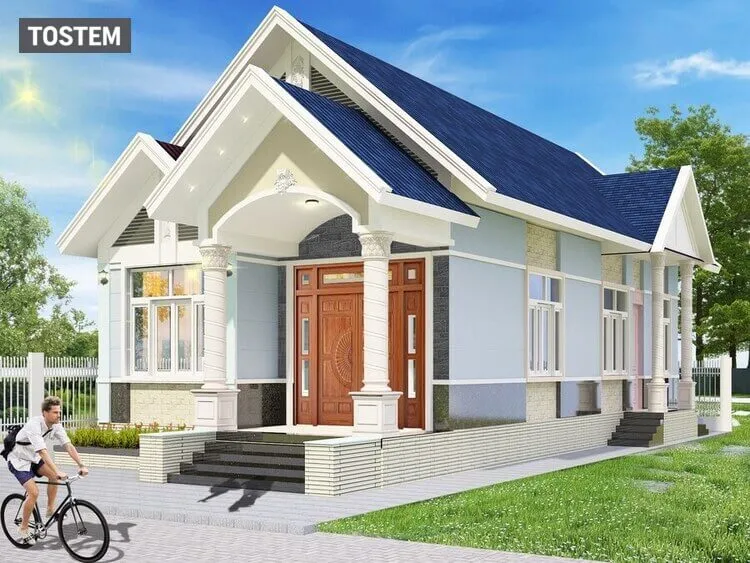Mẫu nhà cấp 4 theo phong cách tân cổ điển sang trọng