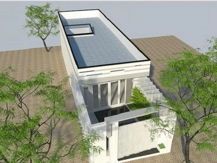 Nhà cấp 4 mái bằng 5x20m đơn giản ở nông thôn với chi phí 250 triệu