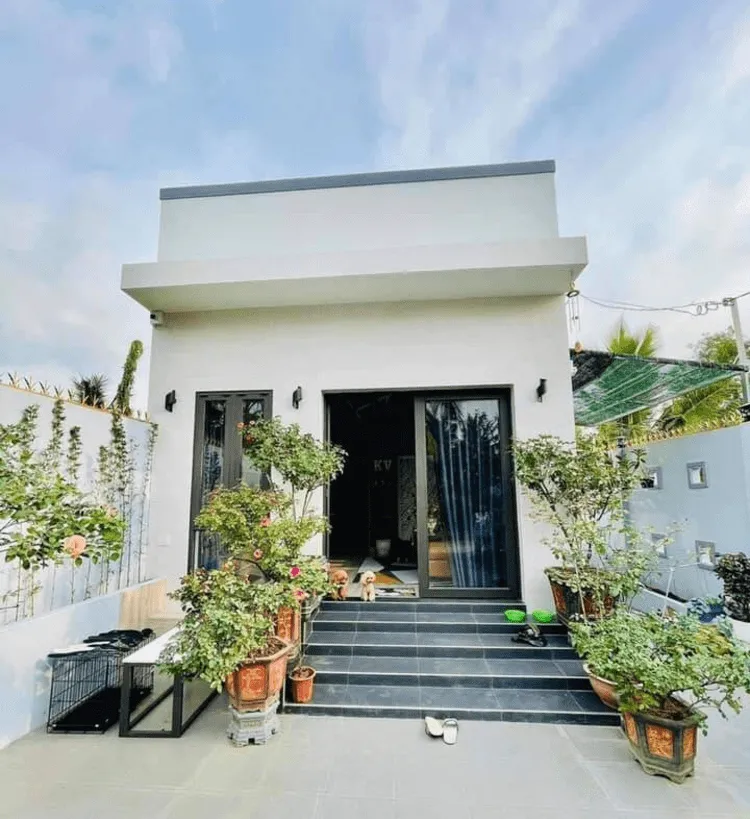 Mẫu nhà cấp 4 mái bằng 5x20m 3 phòng ngủ với chi phí xây dựng phải chăng