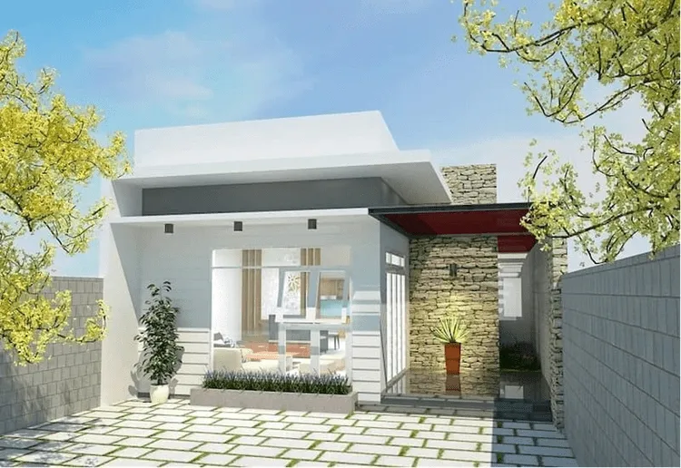 Nhà cấp 4 biệt thự mini mái bằng 5x20m phổ biến hiện nay