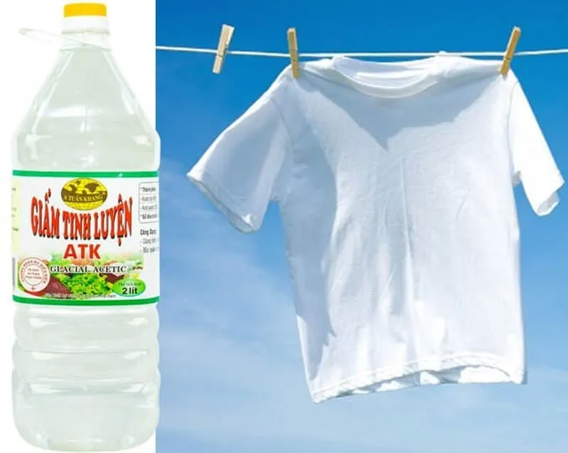 Sử dụng giấm ăn để tẩy quần áo
