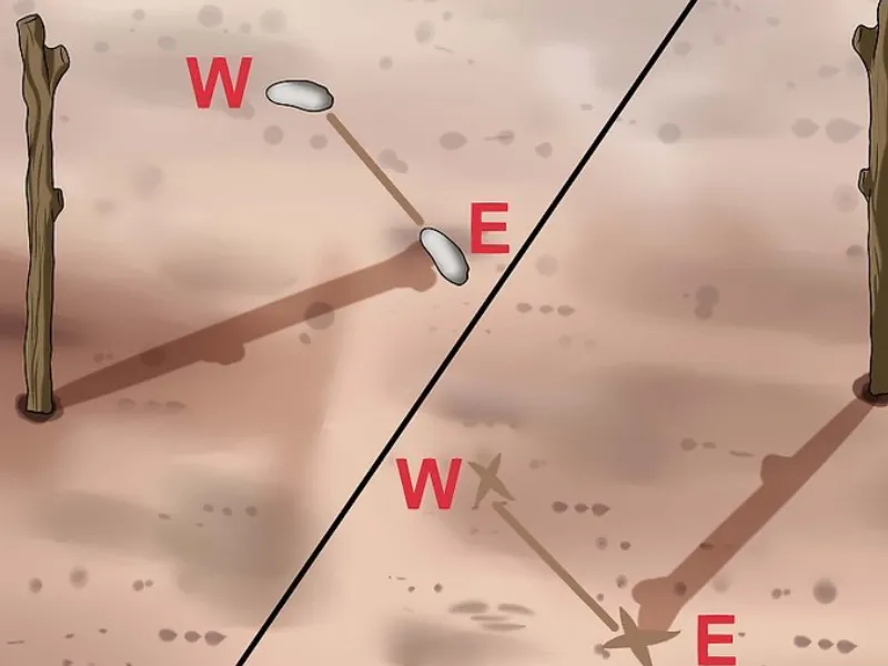 Xác định hướng dựa vào bóng đổ của một vật