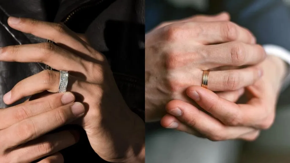 Nhẫn cặp hoặc nhẫn cưới mềm mại cho ngón áp út nam