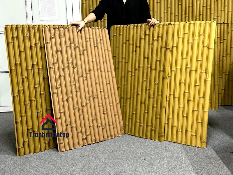 Tấm phên tre nhân tạo màu vàng đậm