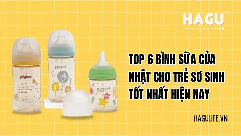 Bình sữa chống sặc của Nhật cổ rộng - vệ sinh dễ dàng