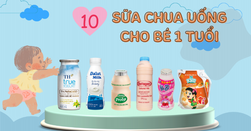 Chọn sữa chua uống cho bé 1 tuổi