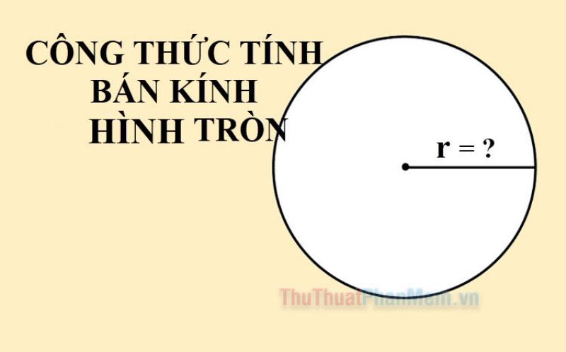 Hình ảnh minh họa công thức tính chu vi hình tròn với bán kính và đường kính 