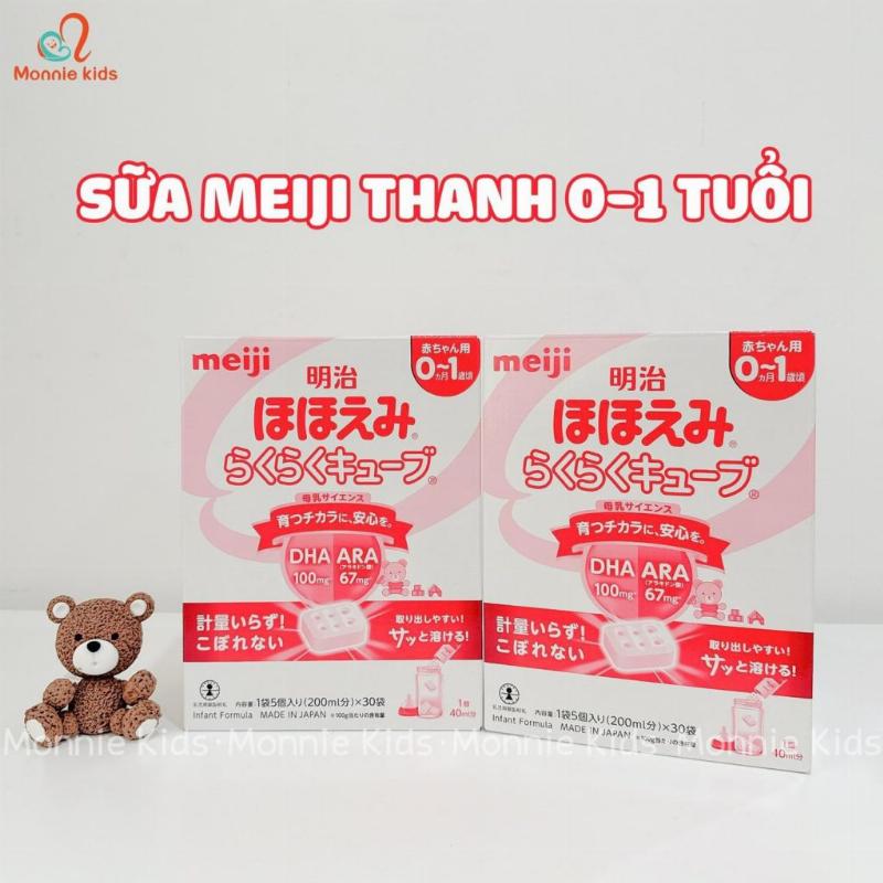 Thanh sữa Meiji 0-1 tiện lợi cho mẹ mang đi du lịch hoặc ra ngoài giúp việc chăm sóc bé dễ dàng hơn