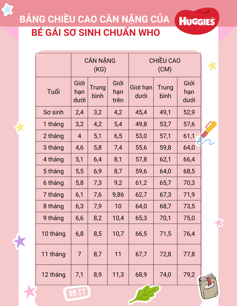 Cách theo dõi biểu đồ cân nặng và chiều cao chuẩn của trẻ 6-12 tháng để đánh giá sự phát triển
