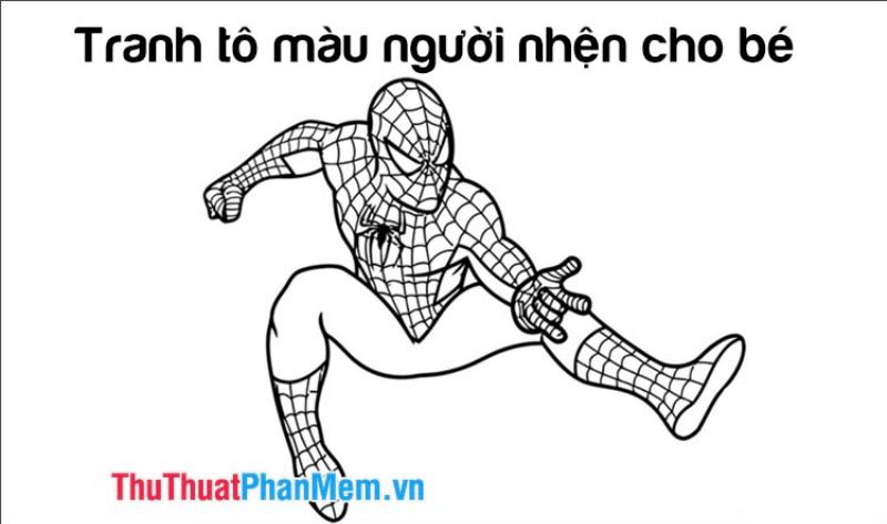 Tranh tô màu Siêu Nhân Người Nhện với những pha hành động thần thoại, đầy kịch tính