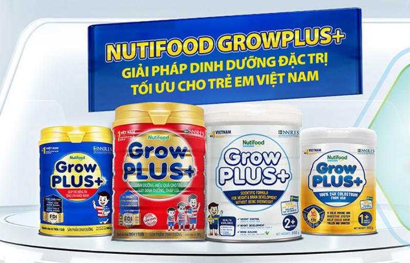Sữa Grow Plus xanh dành cho bé thấp còi suy dinh dưỡng giúp tăng cân và phát triển chiều cao vượt trội.