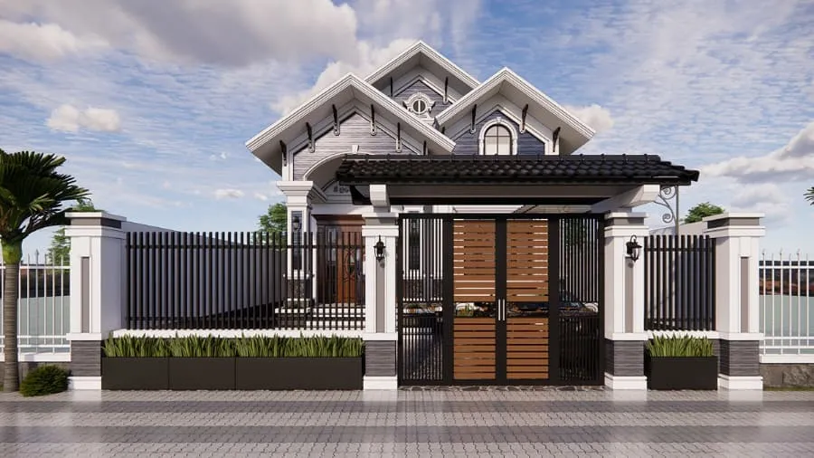 Lựa chọn kiểu cổng mái Thái phù hợp giúp biệt thự thêm ấn tượng