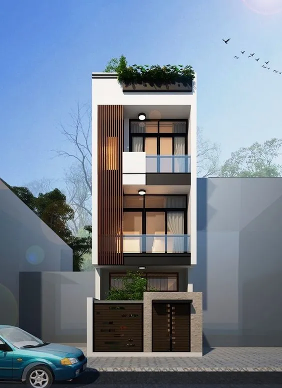 Cổng 2 cánh nhỏ gọn, tối ưu cho nhà phố có không gian hẹp