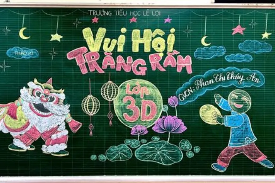 Chủ đề &quot;Vui hội Trăng Rằm cùng Chú Cuội&quot; cho bảng lớp