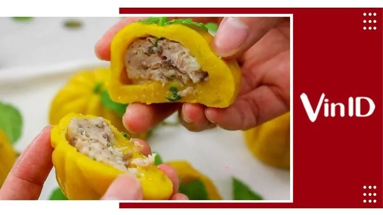 Bánh bí đỏ hấp nhân thịt đậm đà hương vị