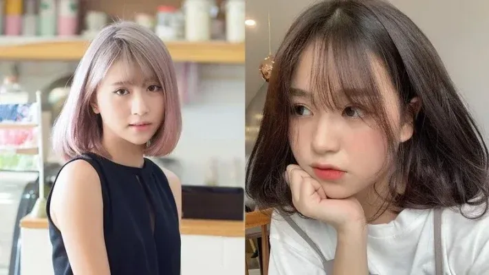 Kiểu tóc lob uốn cụp nhẹ nhàng giúp mặt tròn béo thon gọn
