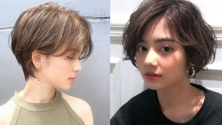 Tóc pixie tỉa gọn uốn nhẹ tạo độ phồng cho mặt tròn béo