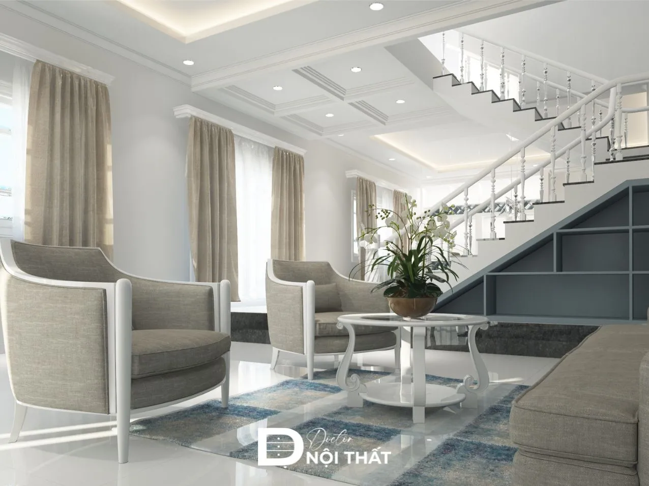 Tận dụng gầm cầu trang thành tủ trang trí độc đáo