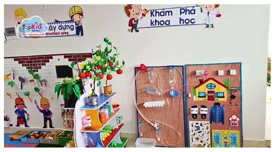 Mẫu trang trí góc thiên nhiên khám phá khoa học độc đáo cho trẻ