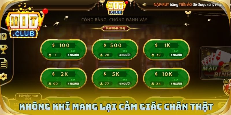 Không khí sang trọng mang lại cảm giác chân thật